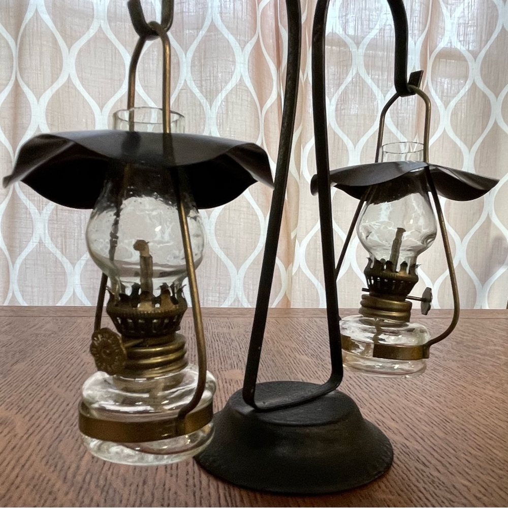 Mini Oil Lamp 2 lamps one stand - Picture 6 of 8